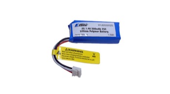 200mAh 2S 7.4V 25C Li-Po, 26AWG